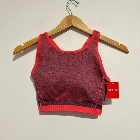 SPANX Red and Pink Sports Bra - Picture 1 of 7